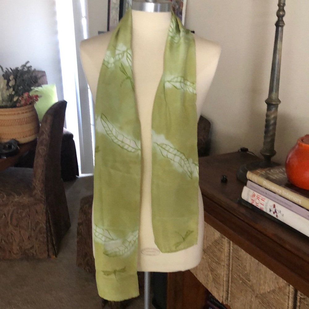Hand painted silk scarf